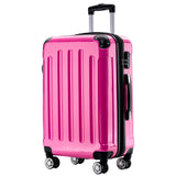 Beibye B2048 L Reisekoffer für Mittelstrecken, 360° Doppelrollen, Hochglanz-Polycarbonat, Volumen erweiterbar, 65 x 43 x 26 cm, 75 L