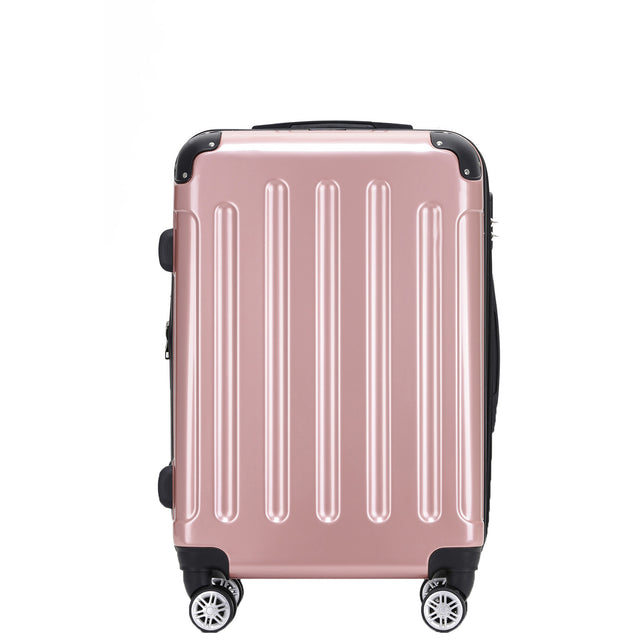 Beibye B2048 XL Reisekoffer für Langstrecken & Familie, 360° Doppelrollen, Hochglanz-Polycarbonat, Volumen erweiterbar, 76 x 50 x 30 cm, 115 L