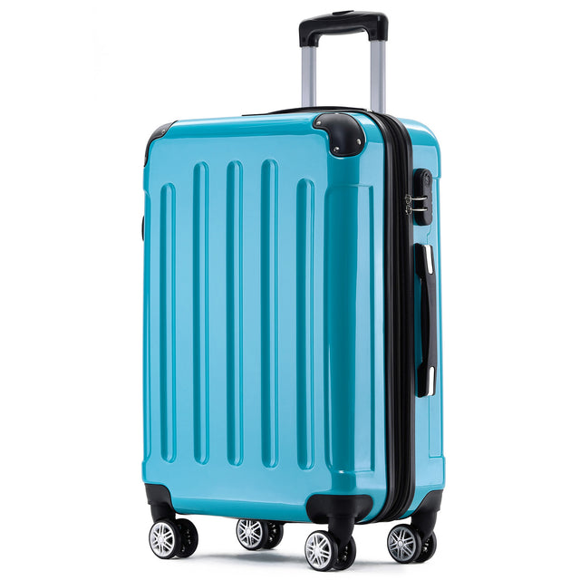 Beibye B2048 XL Reisekoffer für Langstrecken & Familie, 360° Doppelrollen, Hochglanz-Polycarbonat, Volumen erweiterbar, 76 x 50 x 30 cm, 115 L