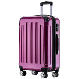 Beibye B2048 L Reisekoffer für Mittelstrecken, 360° Doppelrollen, Hochglanz-Polycarbonat, Volumen erweiterbar, 65 x 43 x 26 cm, 75 L