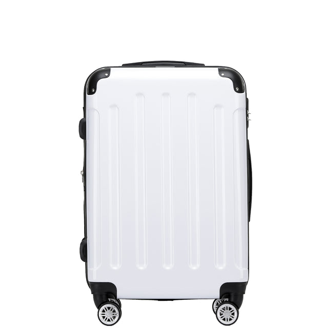 Beibye B2048 L Reisekoffer für Mittelstrecken, 360° Doppelrollen, Hochglanz-Polycarbonat, Volumen erweiterbar, 65 x 43 x 26 cm, 75 L