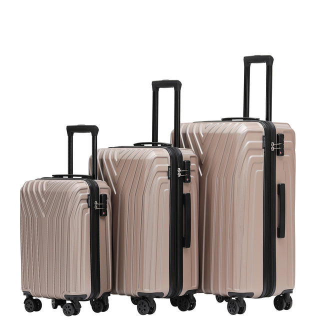 Beibye B2050 Kofferset M-L-XL für Handgepäck, Kurz- & Langstrecken, 360° Doppelrollen, TSA-Schloss, Volumen erweiterbar