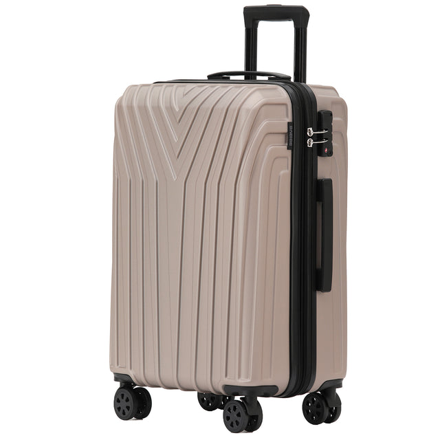 Beibye B2050 L Reisekoffer für Mittelstrecken, 360° Doppelrollen, TSA-Schloss, Volumen erweiterbar, 65 × 44 × 28 cm, 58 L