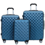 Beibye B2066 Kofferset M-L-XL für Handgepäck, Kurz- & Langstrecken, 360° gummierte Doppelrollen, ABS-Hartschale, L & XL erweiterbar