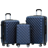 Beibye B2066 Kofferset M-L-XL für Handgepäck, Kurz- & Langstrecken, 360° gummierte Doppelrollen, ABS-Hartschale, L & XL erweiterbar