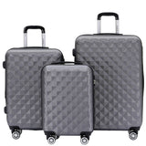 Beibye B2066 Kofferset M-L-XL für Handgepäck, Kurz- & Langstrecken, 360° gummierte Doppelrollen, ABS-Hartschale, L & XL erweiterbar