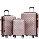 Beibye B2066 Kofferset M-L-XL für Handgepäck, Kurz- & Langstrecken, 360° gummierte Doppelrollen, ABS-Hartschale, L & XL erweiterbar