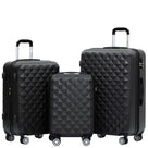 Beibye B2066 Kofferset M-L-XL für Handgepäck, Kurz- & Langstrecken, 360° gummierte Doppelrollen, ABS-Hartschale, L & XL erweiterbar