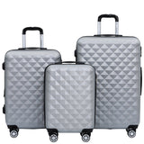 Beibye B2066 Kofferset M-L-XL für Handgepäck, Kurz- & Langstrecken, 360° gummierte Doppelrollen, ABS-Hartschale, L & XL erweiterbar