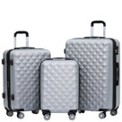 Beibye B2066 Kofferset M-L-XL für Handgepäck, Kurz- & Langstrecken, 360° gummierte Doppelrollen, ABS-Hartschale, L & XL erweiterbar