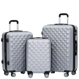Beibye B2066 Kofferset M-L-XL für Handgepäck, Kurz- & Langstrecken, 360° gummierte Doppelrollen, ABS-Hartschale, L & XL erweiterbar
