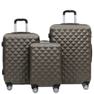 Beibye B2066 Kofferset M-L-XL für Handgepäck, Kurz- & Langstrecken, 360° gummierte Doppelrollen, ABS-Hartschale, L & XL erweiterbar