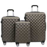 Beibye B2066 Kofferset M-L-XL für Handgepäck, Kurz- & Langstrecken, 360° gummierte Doppelrollen, ABS-Hartschale, L & XL erweiterbar