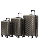 Beibye B2066 Kofferset M-L-XL für Handgepäck, Kurz- & Langstrecken, 360° gummierte Doppelrollen, ABS-Hartschale, L & XL erweiterbar