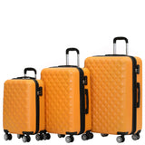 Beibye B2066 Kofferset M-L-XL für Handgepäck, Kurz- & Langstrecken, 360° gummierte Doppelrollen, ABS-Hartschale, L & XL erweiterbar
