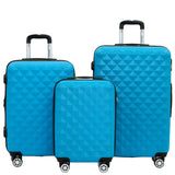 Beibye B2066 Kofferset M-L-XL für Handgepäck, Kurz- & Langstrecken, 360° gummierte Doppelrollen, ABS-Hartschale, L & XL erweiterbar