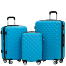 Beibye B2066 Kofferset M-L-XL für Handgepäck, Kurz- & Langstrecken, 360° gummierte Doppelrollen, ABS-Hartschale, L & XL erweiterbar