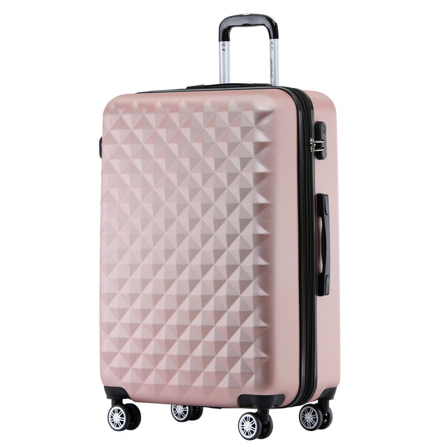 Beibye B2066 XL Reisekoffer für Langstrecken & Familie, 360° gummierte Doppelrollen, ABS-Hartschale, Volumen erweiterbar, 76 x 50 x 30 cm, 115 L