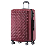 Beibye B2066 L Reisekoffer für Mittelstrecken, 360° gummierte Doppelrollen, ABS-Hartschale, Volumen erweiterbar, 65 x 46 x 29 cm, 75 L