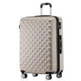 Beibye B2066 L Reisekoffer für Mittelstrecken, 360° gummierte Doppelrollen, ABS-Hartschale, Volumen erweiterbar, 65 x 46 x 29 cm, 75 L