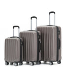 Beibye B2080 Kofferset M-L-XL für Handgepäck, Kurz- & Langstrecken, 360° Doppelrollen, TSA-Zahlenschloss, L & XL erweiterbar