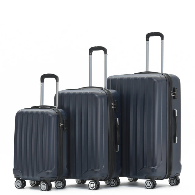 Beibye B2080 Kofferset M-L-XL für Handgepäck, Kurz- & Langstrecken, 360° Doppelrollen, TSA-Zahlenschloss, L & XL erweiterbar