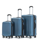 Beibye B2080 Kofferset M-L-XL für Handgepäck, Kurz- & Langstrecken, 360° Doppelrollen, TSA-Zahlenschloss, L & XL erweiterbar
