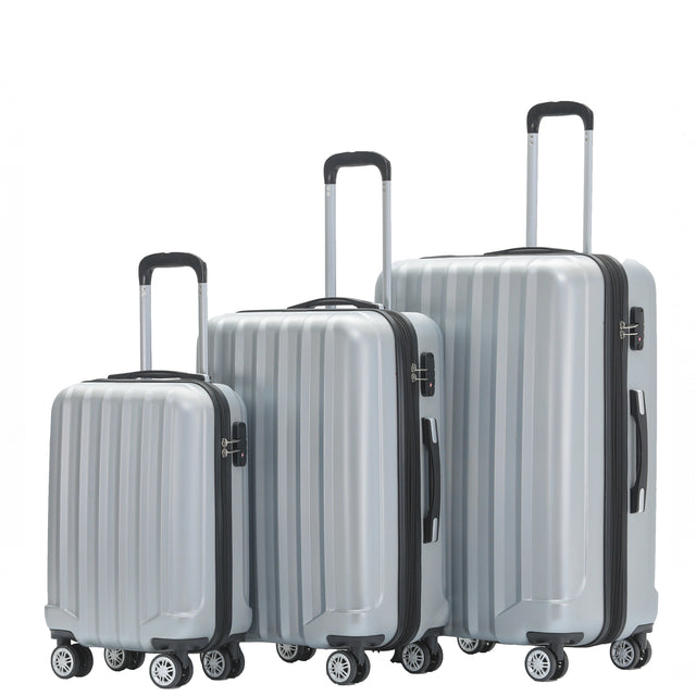 Beibye B2080 Kofferset M-L-XL für Handgepäck, Kurz- & Langstrecken, 360° Doppelrollen, TSA-Zahlenschloss, L & XL erweiterbar