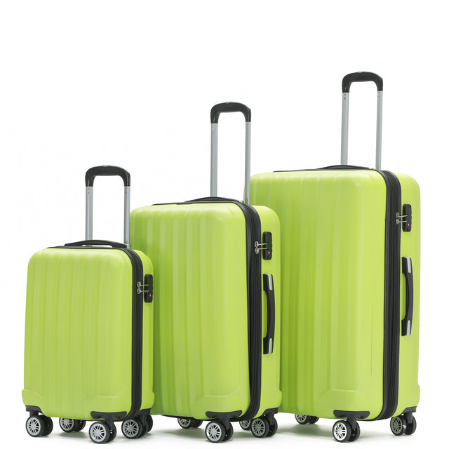 Beibye B2080 Kofferset M-L-XL für Handgepäck, Kurz- & Langstrecken, 360° Doppelrollen, TSA-Zahlenschloss, L & XL erweiterbar