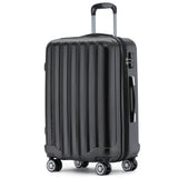 Beibye B2080 L Reisekoffer für Mittelstrecken, 360° Doppelrollen, TSA-Zahlenschloss, Volumen erweiterbar, 66 x 45 x 26 cm, 77 L