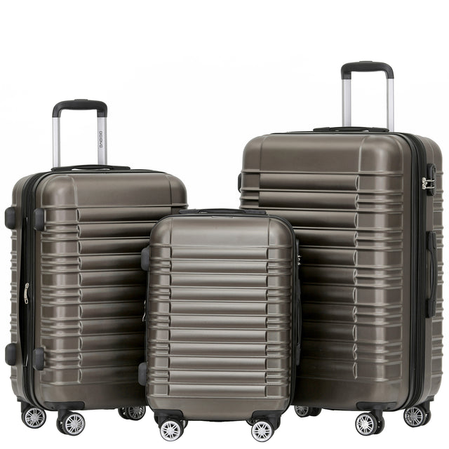 Beibye B2088 Kofferset M-L-XL für Handgepäck, Kurz- & Langstrecken – 360° Doppelrollen, ABS-Hartschale, Volumen erweiterbar