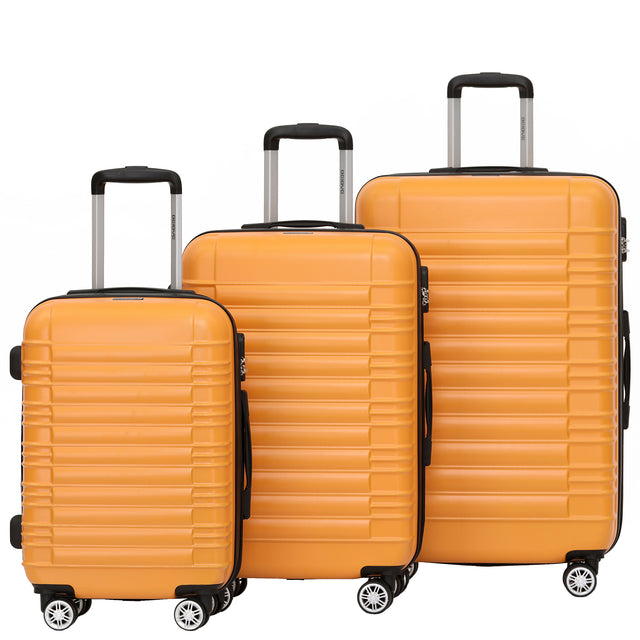 Beibye B2088 Kofferset M-L-XL für Handgepäck, Kurz- & Langstrecken – 360° Doppelrollen, ABS-Hartschale, Volumen erweiterbar