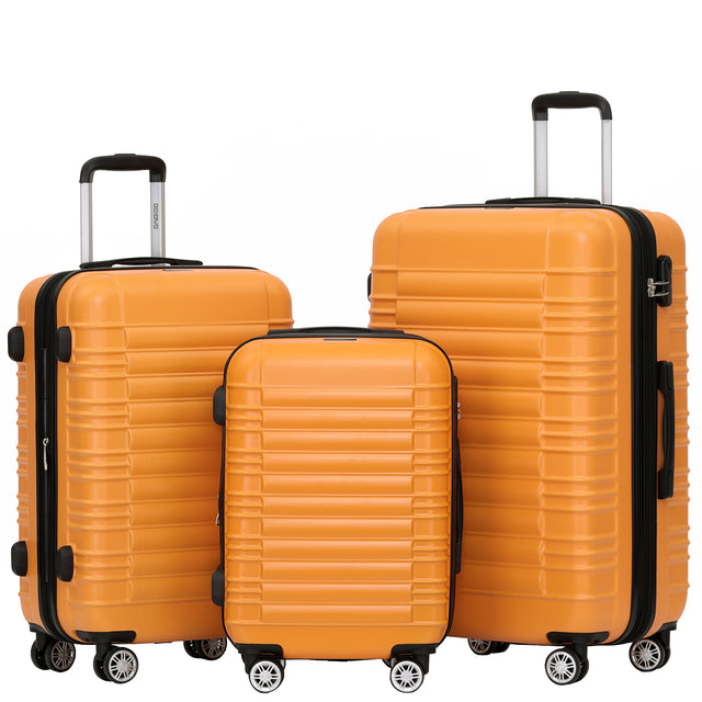 Beibye B2088 Kofferset M-L-XL für Handgepäck, Kurz- & Langstrecken – 360° Doppelrollen, ABS-Hartschale, Volumen erweiterbar
