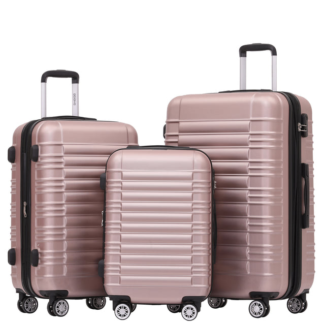 Beibye B2088 Kofferset M-L-XL für Handgepäck, Kurz- & Langstrecken – 360° Doppelrollen, ABS-Hartschale, Volumen erweiterbar