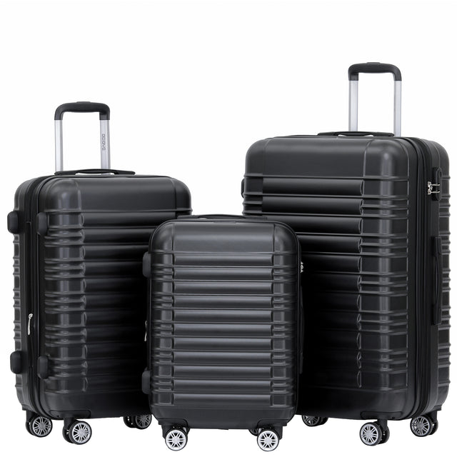 Beibye B2088 Kofferset M-L-XL für Handgepäck, Kurz- & Langstrecken – 360° Doppelrollen, ABS-Hartschale, Volumen erweiterbar
