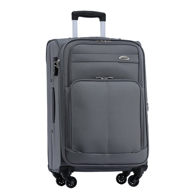 Beibye B8005 L Reisekoffer für Mittelstrecken, Wasserabweisendes Oxford-Gewebe, Volumen erweiterbar, Praktische Fronttasche & Verstecktes Namensschild, 64 x 42 x 27 cm, 75 L