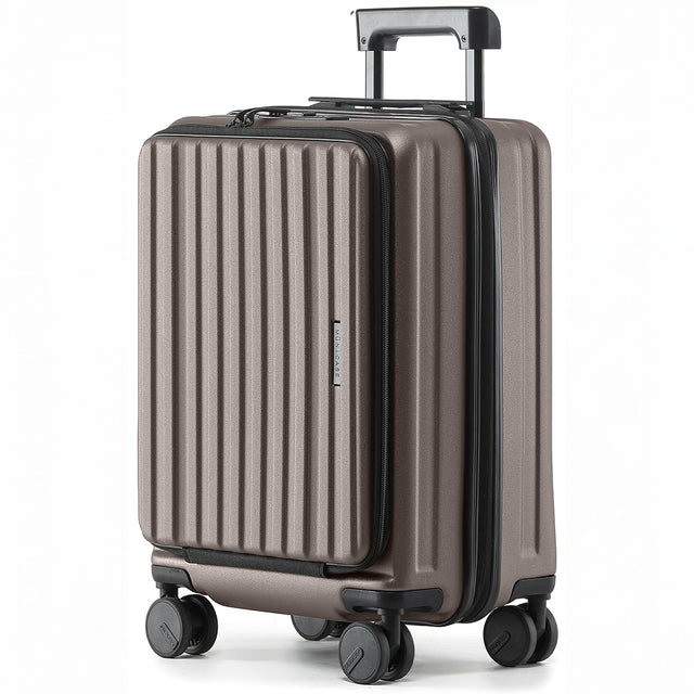 Münicase M9008 M Handgepäck für Kurztrips, Top-Opening-Design, Fronttasche, TSA-Zahlenschloss, Polycarbonat-Hartschale, Volumen erweiterbar, 51 x 35 x 24 cm, 39 L