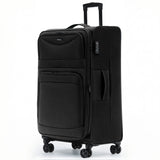 Münicase M006 XL Reisekoffer für Langstrecken & Familie, praktische Fronttaschen & TSA-Zahlenschloss, wasserabweisendes Oxford-Gewebe, Volumen erweiterbar, 79 x 47 x 33 cm