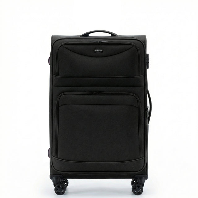 Münicase M006 XL Reisekoffer für Langstrecken & Familie, praktische Fronttaschen & TSA-Zahlenschloss, wasserabweisendes Oxford-Gewebe, Volumen erweiterbar, 79 x 47 x 33 cm