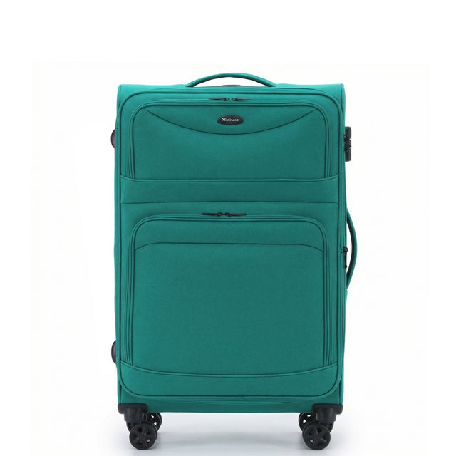 Münicase M006 XL Reisekoffer für Langstrecken & Familie, praktische Fronttaschen & TSA-Zahlenschloss, wasserabweisendes Oxford-Gewebe, Volumen erweiterbar, 79 x 47 x 33 cm