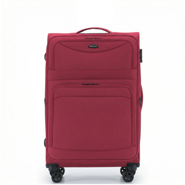 Münicase M006 XL Reisekoffer für Langstrecken & Familie, praktische Fronttaschen & TSA-Zahlenschloss, wasserabweisendes Oxford-Gewebe, Volumen erweiterbar, 79 x 47 x 33 cm