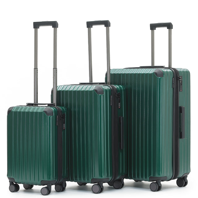 Münicase M816 Kofferset M-L-XL für Handgepäck, Kurz- & Langstrecken, TSA-Zahlenschloss, Eckenschutz, Polycarbonat, Volumen erweiterbar