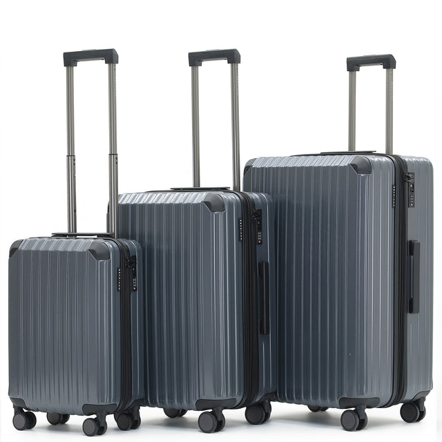 Münicase M816 Kofferset M-L-XL für Handgepäck, Kurz- & Langstrecken, TSA-Zahlenschloss, Eckenschutz, Polycarbonat, Volumen erweiterbar