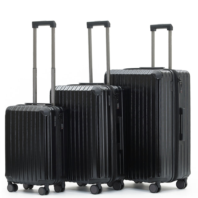 Münicase M816 Kofferset M-L-XL für Handgepäck, Kurz- & Langstrecken, TSA-Zahlenschloss, Eckenschutz, Polycarbonat, Volumen erweiterbar