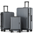 Münicase M9008 Kofferset M-L-XL für Handgepäck, Kurz- & Langstrecken, Top-Opening-Design, TSA-Zahlenschloss, Polycarbonat-Hartschale, Volumen erweiterbar