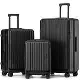Münicase M9008 Kofferset M-L-XL für Handgepäck, Kurz- & Langstrecken, Top-Opening-Design, TSA-Zahlenschloss, Polycarbonat-Hartschale, Volumen erweiterbar