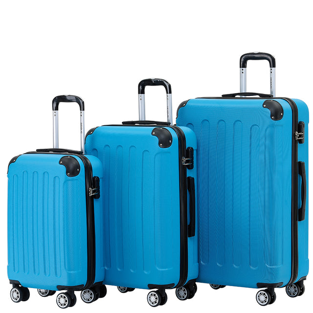 Beibye B2045 Kofferset M-L-XL für Handgepäck, Kurz- & Langstrecken, 360° Doppelrollen, Stabil & Leicht